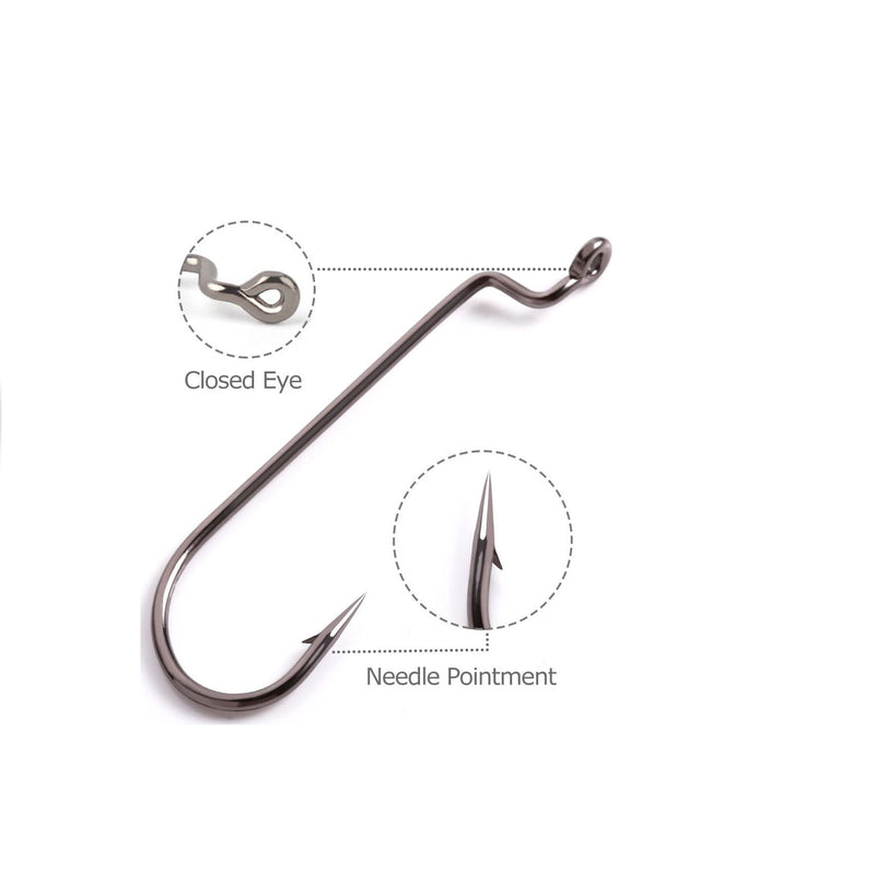 Lure Factory Worm Hook 7002, Size 1/0, 2/0, 3/0