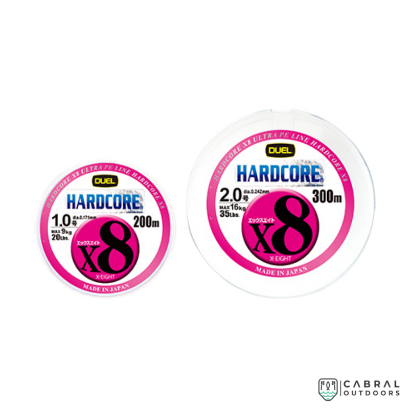 Duel  Hardcore X8 Braided Line | 150-300m  Braided Line  Duel  Cabral Outdoors  