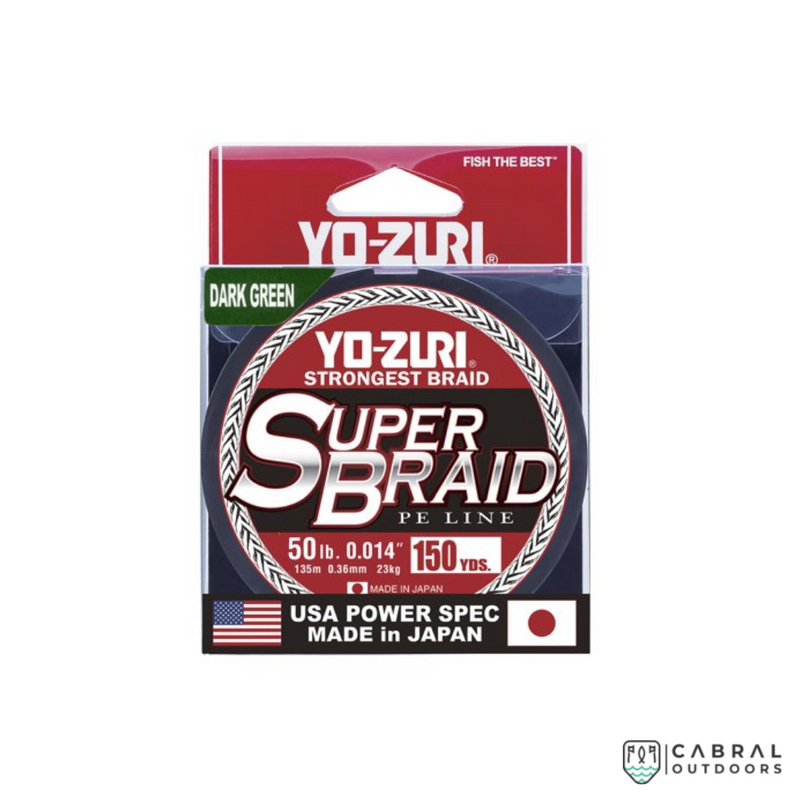 Yo-Zuri Super Braid Line | 135-275m | Dark Green 135m / 65lb | 0.41mm