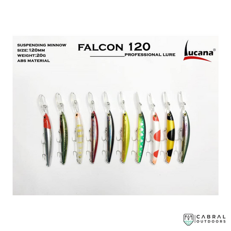 Lucana Falcon 100- 120 Hard Lure | Size:110mm-120mm | 13g-20g  Deep Diver  Lucana  Cabral Outdoors  