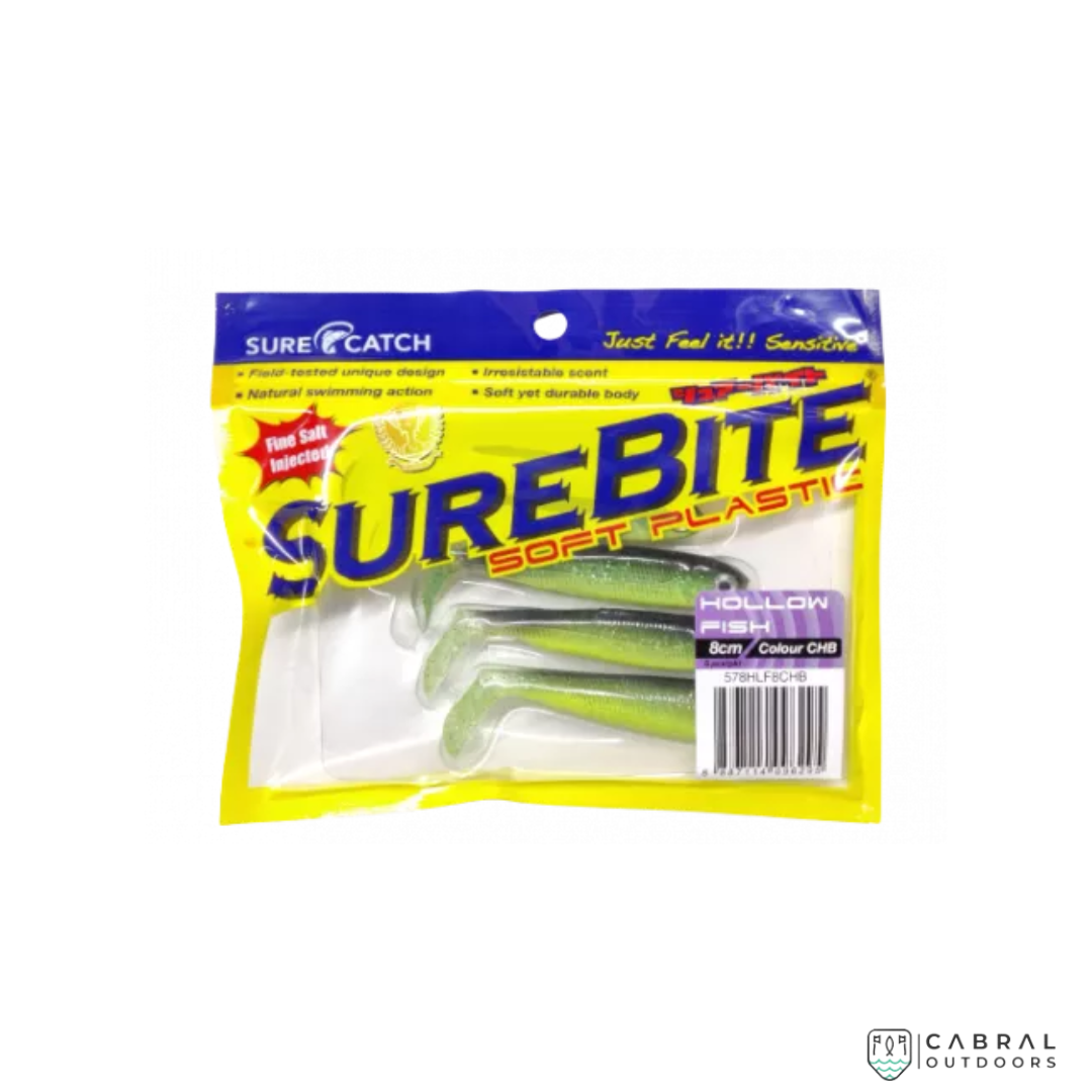 Sure Catch Sure Bite Soft Plastic Hollow Fish (5pcs) | 8cm