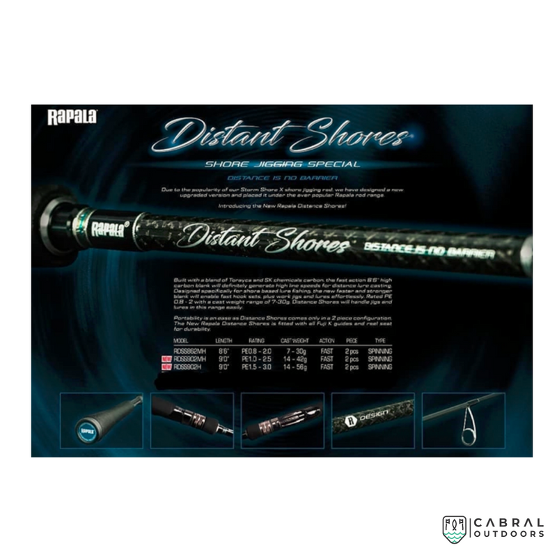 Rapala Distant Shores 9ft Spinning Rod, Cabral Outdoors