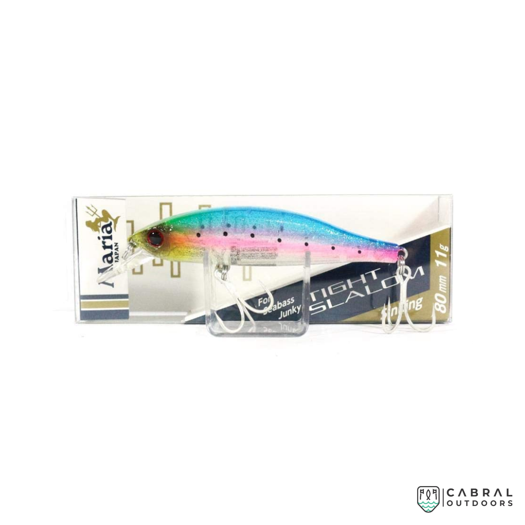 Maria Tight Slalom Sinking Minnow | Size: 80mm | 11g  Jerk Baits  Maria  Cabral Outdoors  