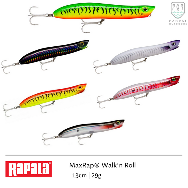 Rapala MaxRap® Walk'n Roll | Size: 13cm | 29g,  Top Water  Popper  Rapala  Cabral Outdoors  