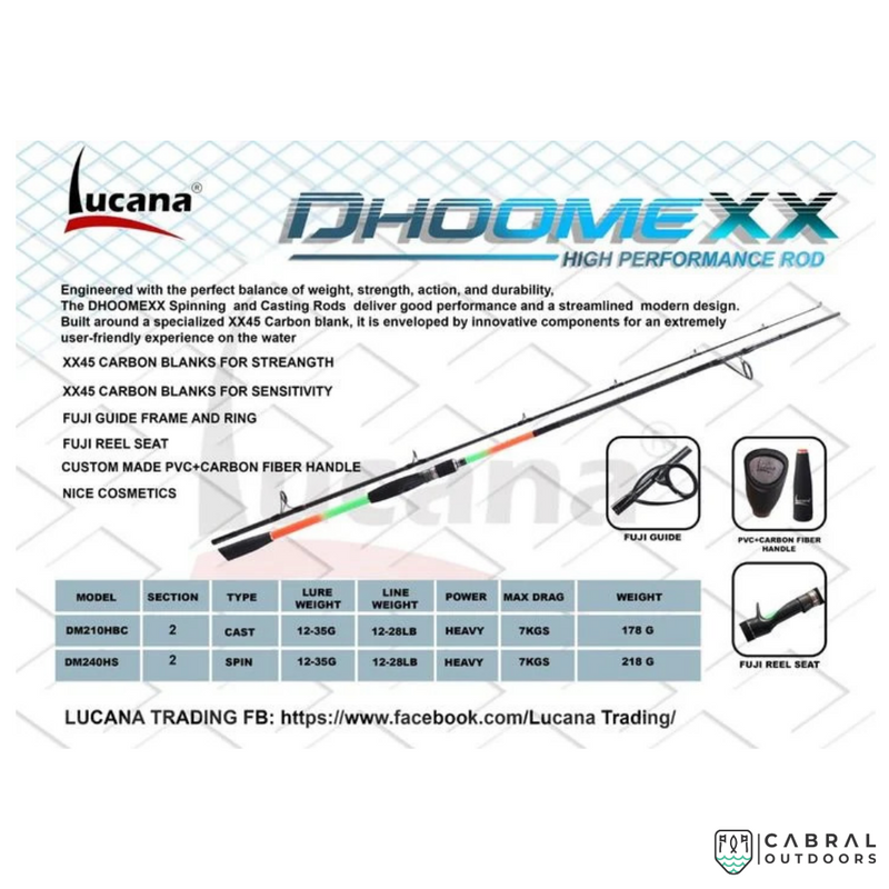 Lucana Dhoomexx 7ft Baitcasting Rod  Bait Casting Rods  Lucana  Cabral Outdoors  