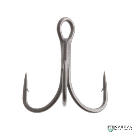 VMC Black Nickel Treble Hooks 7554 BN | Size: 1-2/0  Treble Hooks  VMC  Cabral Outdoors  