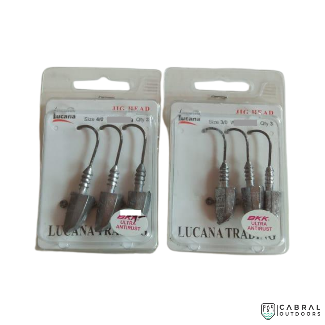 Lucana Jigheads | Size: 2/0-5/0 | 3pcs/pk  Jig Head  Lucana  Cabral Outdoors  