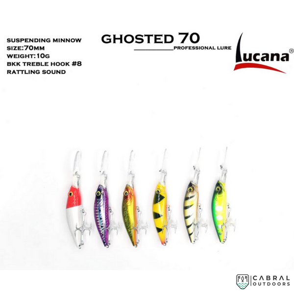 Lucana Ghosted 70mm/10g, 1pcs/pkt  Hard Baits  Lucana  Cabral Outdoors  