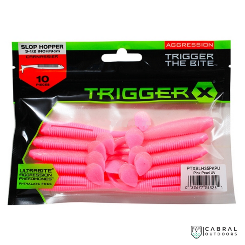 Aggression TriggerX  Slop Hopper Carnassier | 3-1/2inch/9cm, 10pcs/pk  Paddle Tail  Aggression TriggerX  Cabral Outdoors  