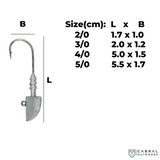 Lucana Jigheads | Size: 2/0-5/0 | 3pcs/pk  Jig Head  Lucana  Cabral Outdoors  
