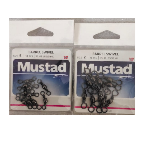 Mustad Barrel Swivel | Size: 1-12  Swivel  Mustad  Cabral Outdoors  