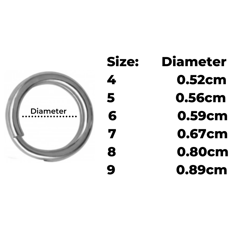Lucana Split Rings | Size : 4-9