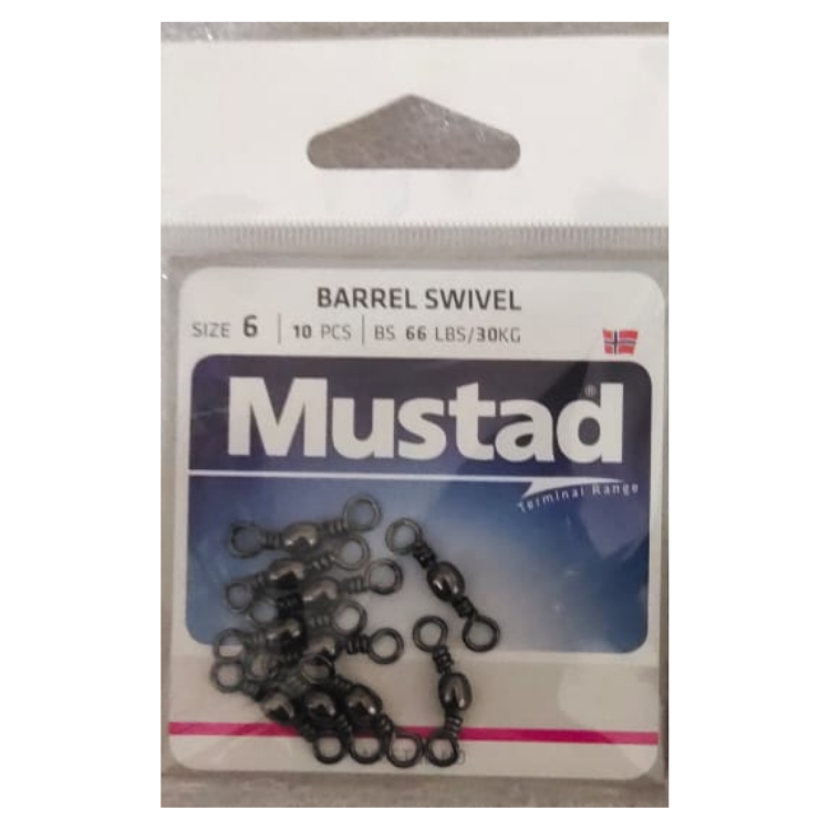 Mustad Barrel Swivel | Size: 1-12  Swivel  Mustad  Cabral Outdoors  