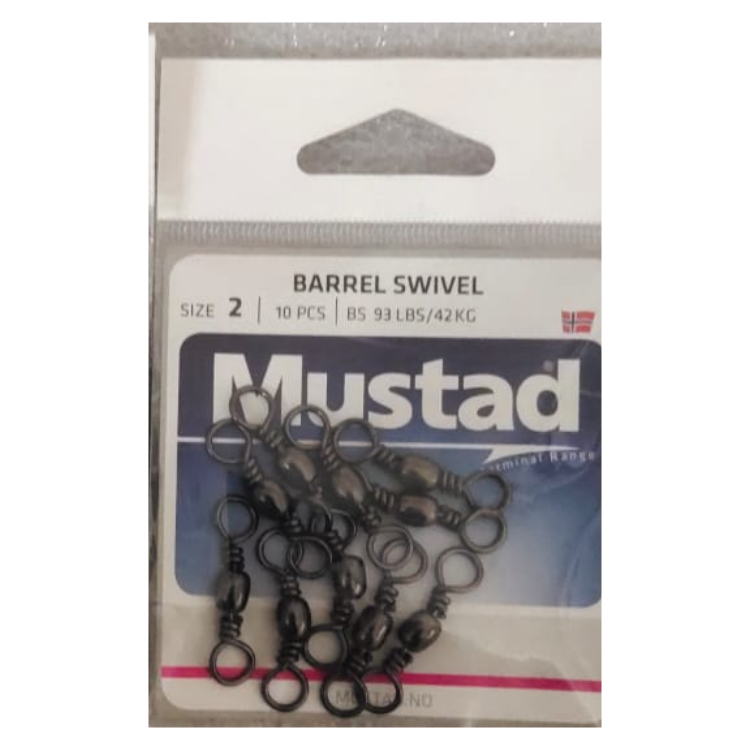 Mustad Barrel Swivel | Size: 1-12  Swivel  Mustad  Cabral Outdoors  