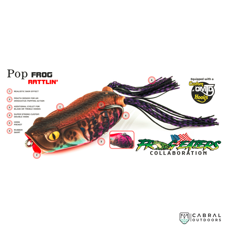 Molix Rattlin' Pop Frog | Size: 6.5cm | 18g  Popping Frog  Molix  Cabral Outdoors  