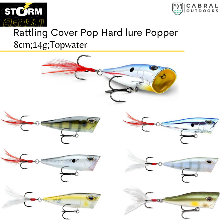 Storm Arashi Rattling Cover Pop Hard lure 8cm/14g, 1pcs/pkt popper  Popper  Storm  Cabral Outdoors  