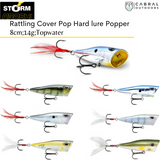 Storm Arashi Rattling Cover Pop Hard lure 8cm/14g, 1pcs/pkt popper  Popper  Storm  Cabral Outdoors  