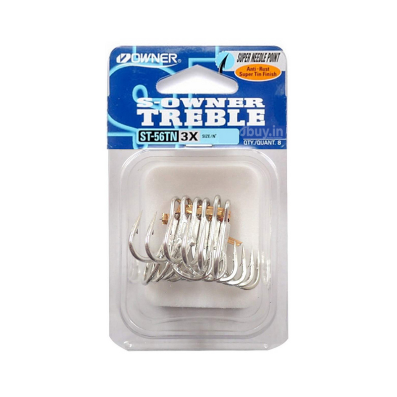 Owner ST-56TN 3X S-Owner Treble Hooks, Size : 3/0-6, Cabral Outdoors