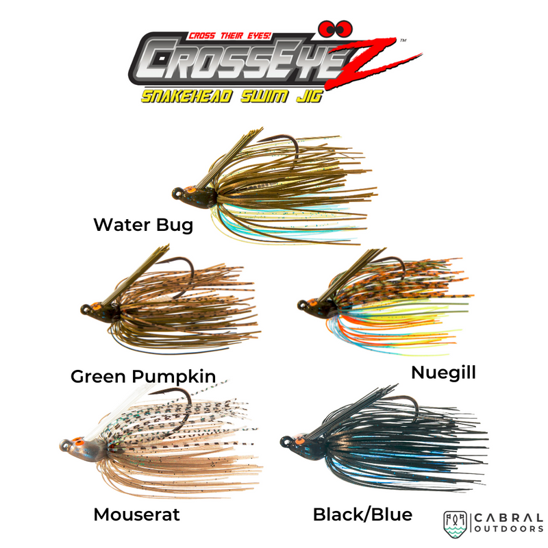 CrossEyeZ Snakehead Swim Jig | 3/8 OZ | 1 pc/pkt  Flipping Jigs  Zman  Cabral Outdoors  