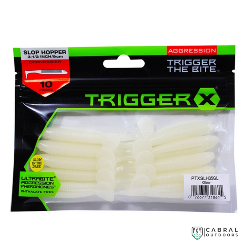 Aggression TriggerX  Slop Hopper Carnassier | 3-1/2inch/9cm, 10pcs/pk  Paddle Tail  Aggression TriggerX  Cabral Outdoors  