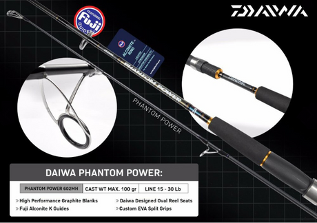 Daiwa Phantom Power 7ft-9ft Spinning Rod  Spinning Rods  Daiwa  Cabral Outdoors  