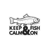 Keep Calm and Fish On! Stickers  stickers  Cabral Outdoors  Cabral Outdoors  