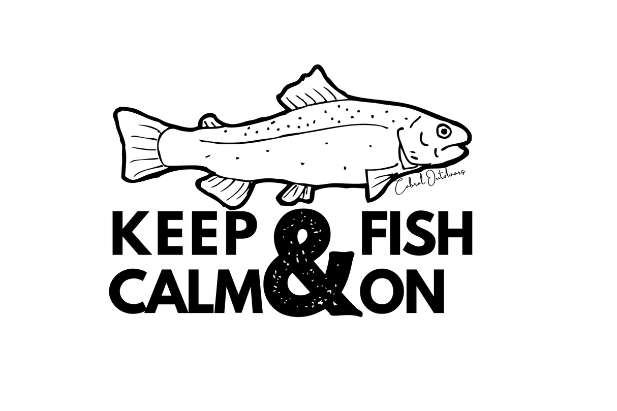 Keep Calm and Fish On! Stickers  stickers  Cabral Outdoors  Cabral Outdoors  