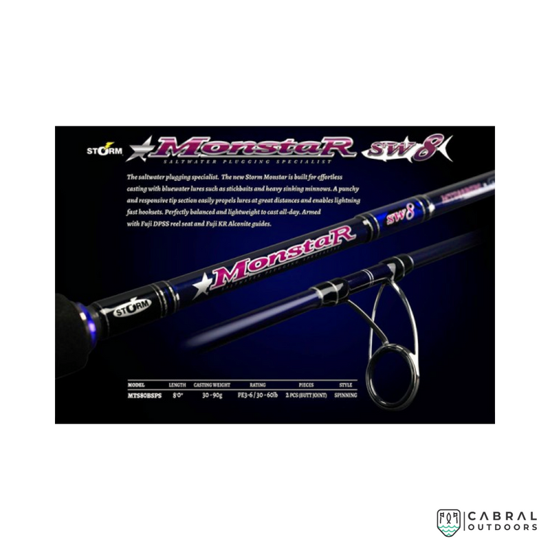 Storm Monstar SW8 8ft Popping Rod  Popping Rod  Storm  Cabral Outdoors  