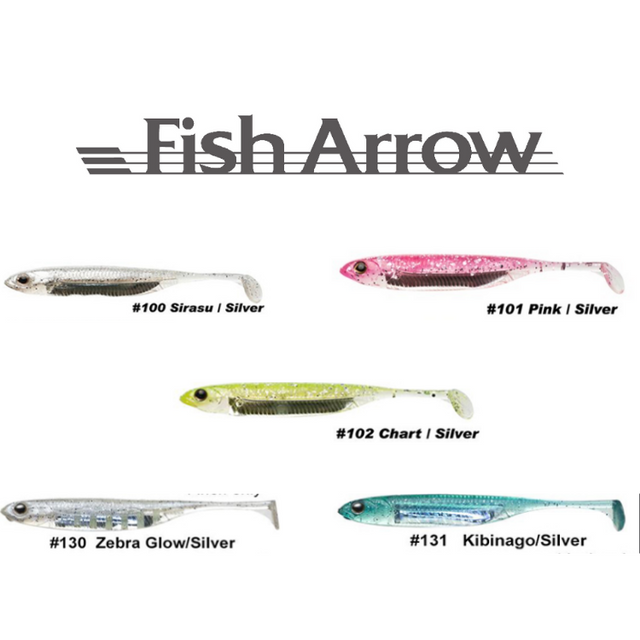 Fish Arrow Flash-J Shad 4"sw | 4g | 5/pck  Paddle Tail  Fish Arrow  Cabral Outdoors  