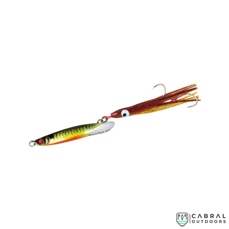 Hayabusa Jack Eye Kick Tail Saltwater Vertical Jig | 40g | 7cm #7 | Rainbow Use