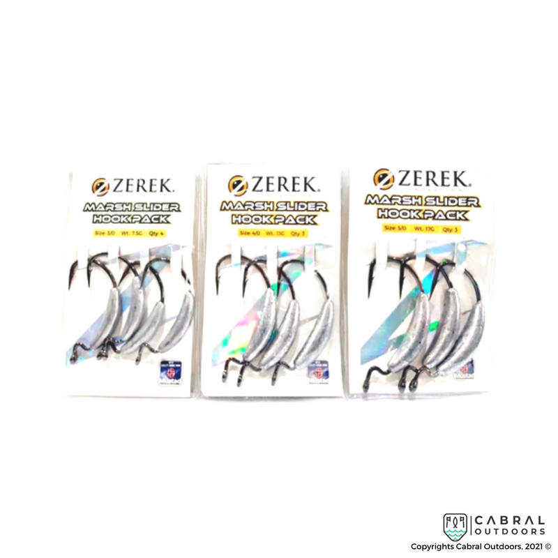 Zerek Marsh Slider Hook Pack | Size:1-5/0  Worm hook  Zerek  Cabral Outdoors  