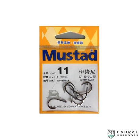 Mustad 10902SP Iseama Twist Hook  -Black Nickel  Hooks  Mustad  Cabral Outdoors  