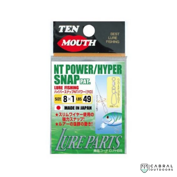 Ten Mouth NT Power/Hyper Snap | Size: 8x1 | 49lbs  Snap  Ten Mouth  Cabral Outdoors  