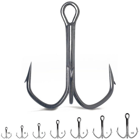 VMC BARBARIAN OUTBARB TREBLE HOOK 8570BZ | 50/PCS | SIZE 2, 4, 8  Hooks  VMC  Cabral Outdoors  