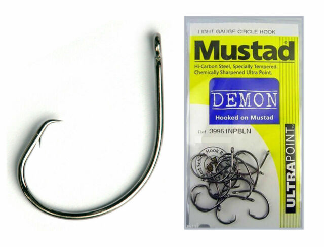 Mustad 39951NPBLN Ultra Point Demon Light Gauge Circle Hooks  Hooks  Mustad  Cabral Outdoors  