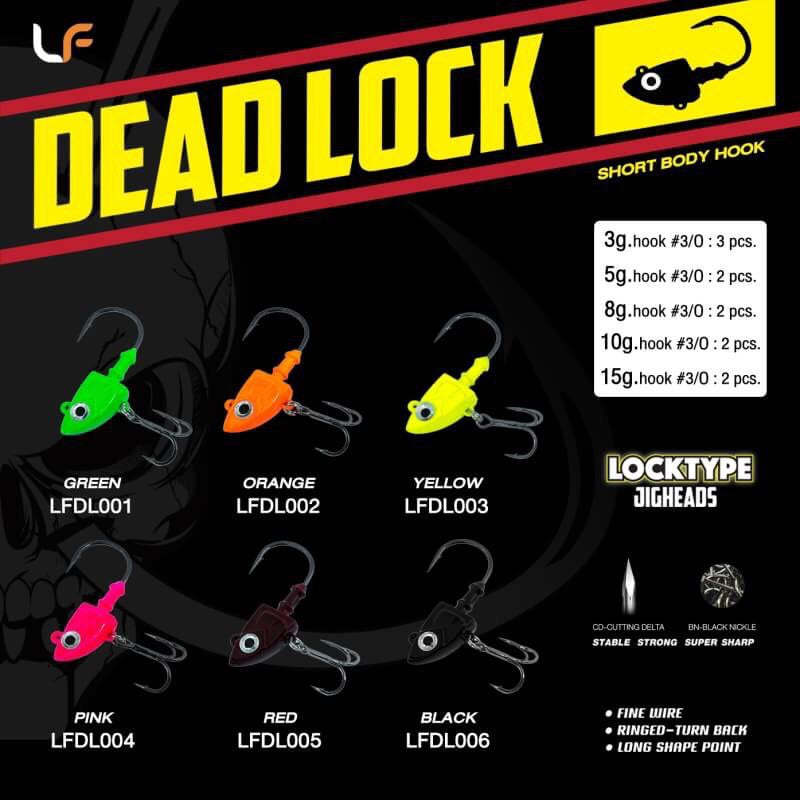 Lure Factory Locktype Jighead Dead Lock, Size 3/0 | 15g | 2 per pack  Hooks  Lures Factory  Cabral Outdoors  