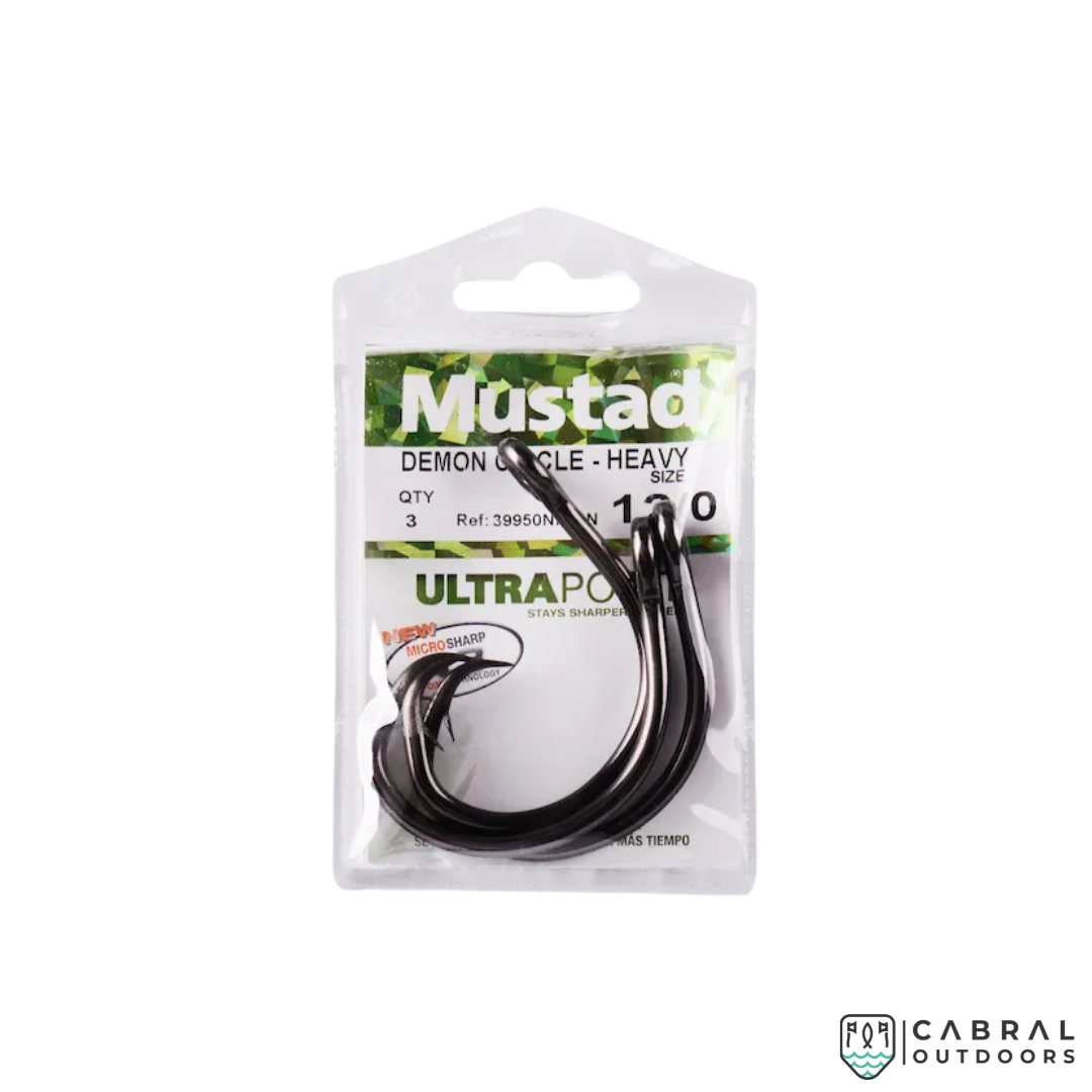 Mustad  39950NP Demon Circle Fishing Hook   -Black Nickel  Hooks  Mustad  Cabral Outdoors  