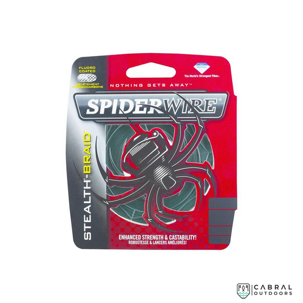 SPIDERWIRE STEALTH BRAIDED LINE 0.35mm, 274M, MOSS GREEN, Cabral  Outdoors