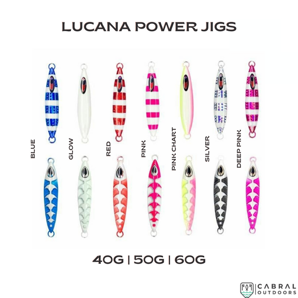 Lucana Power Jigs | 50 g and 60g  Casting Jigs  Lucana  Cabral Outdoors  